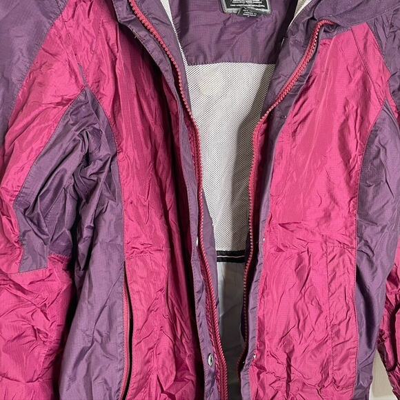 Eddie Bauer Purple Weather Edge W/ Detachable Hood Rain Coat Jacket Size S Women - Picture 5 of 7